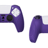 PlayVital Samurai Edition Purple Anti-slip Controller Grip Silicone Skin, Ergonomic Soft Rubber Protective Case Cover for PlayStation 5 PS5 Controller with Black Thumb Stick Caps - BWPF007