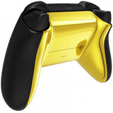 eXtremeRate  Chrome Gold Glossy Custom Bottom Shell w/ Battery Cover for Xbox Series S/X Controller - Controller & Side Rails NOT Included - BX3D401