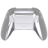 eXtremeRate  Chrome Silver Glossy Custom Bottom Shell with Battery Cover for Xbox Series S/X Controller, Replacement Backplate for Xbox Core Controller - Controller & Side Rails NOT Included - BX3D402