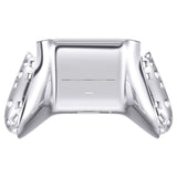 eXtremeRate  Chrome Silver Glossy Custom Bottom Shell with Battery Cover for Xbox Series S/X Controller, Replacement Backplate for Xbox Core Controller - Controller & Side Rails NOT Included - BX3D402