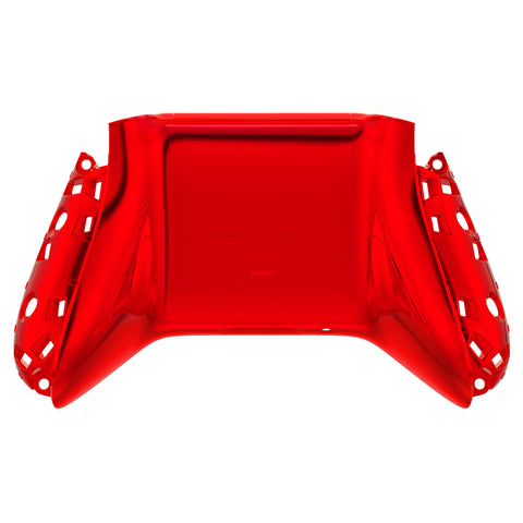 eXtremeRate  Chrome Red Glossy Custom Bottom Shell with Battery Cover for Xbox Series S/X Controller, Replacement Backplate for Xbox Core Controller - Controller & Side Rails NOT Included - BX3D403
