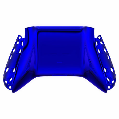 eXtremeRate  Chrome Blue Glossy Custom Bottom Shell with Battery Cover for Xbox Series S/X Controller, Replacement Backplate for Xbox Core Controller - Controller & Side Rails NOT Included - BX3D404