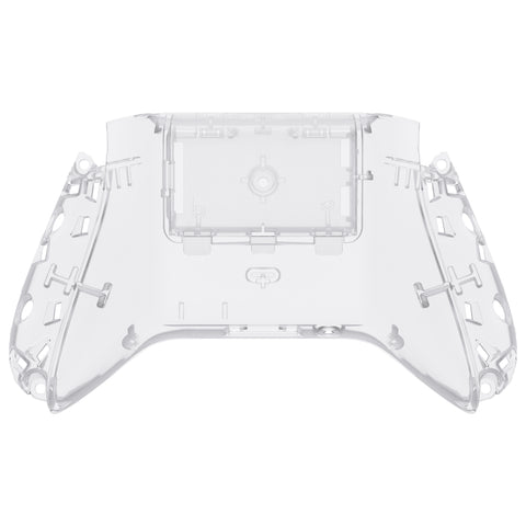 eXtremeRate Clear Custom Bottom Shell with Battery Cover for Xbox Series S/X Controller, DIY Replacement Backplate Cover for Xbox Core Controller Model 1914 - Controller & Side Rails NOT Included - BX3M501