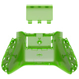 eXtremeRate Clear Green Custom Bottom Shell with Battery Cover for Xbox Series S/X Controller, DIY Replacement Backplate Cover for Xbox Core Controller Model 1914 - Controller & Side Rails NOT Included - BX3M503