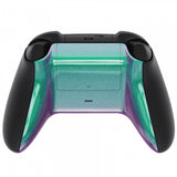 eXtremeRate Chameleon Green Purple Glossy Custom Bottom Shell w/ Battery Cover for Xbox Series S/X Controller - Controller & Side Rails NOT Included - BX3P302