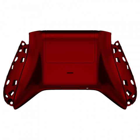 eXtremeRate Scarlet Red Soft Touch Replacement Back Shell w/ Battery Cover for Xbox Series S/X Controller - Controller & Side Rails NOT Included - BX3P303