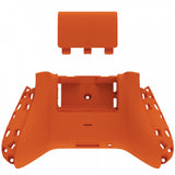 eXtremeRate Orange Soft Touch Replacement Back Shell w/ Battery Cover for Xbox Series S/X Controller - Controller & Side Rails NOT Included - BX3P304