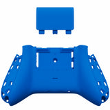 eXtremeRate Blue Soft Touch Replacement Back Shell w/ Battery Cover for Xbox Series S/X Controller - Controller & Side Rails NOT Included - BX3P305