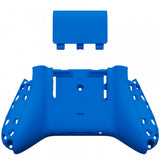 eXtremeRate Blue Soft Touch Replacement Back Shell w/ Battery Cover for Xbox Series S/X Controller - Controller & Side Rails NOT Included - BX3P305