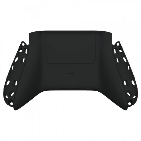 eXtremeRate Black Soft Touch Replacement Back Shell w/ Battery Cover for Xbox Series S/X Controller - Controller & Side Rails NOT Included - BX3P309
