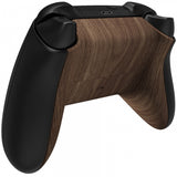 eXtremeRate Wood Grain Soft Touch Replacement Back Shell w/ Battery Cover for Xbox Series S/X Controller - Controller & Side Rails NOT Included - BX3S215