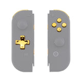 eXtremeRate Chrome Gold D-pad ABXY Keys SR SL L R ZR ZL Trigger Buttons Springs, Replacement Full Set Buttons Fix Kits for NS Switch Joycon & OLED JoyCon (D-pad ONLY Fits for eXtremeRate Joycon D-pad Shell) - BZD401