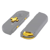 eXtremeRate Chrome Gold D-pad ABXY Keys SR SL L R ZR ZL Trigger Buttons Springs, Replacement Full Set Buttons Fix Kits for NS Switch Joycon & OLED JoyCon (D-pad ONLY Fits for eXtremeRate Joycon D-pad Shell) - BZD401