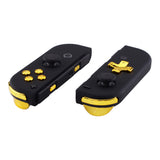 eXtremeRate Chrome Gold D-pad ABXY Keys SR SL L R ZR ZL Trigger Buttons Springs, Replacement Full Set Buttons Fix Kits for NS Switch Joycon & OLED JoyCon (D-pad ONLY Fits for eXtremeRate Joycon D-pad Shell) - BZD401
