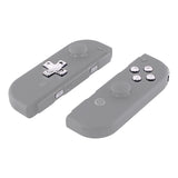 eXtremeRate Chrome Silver D-pad ABXY Keys SR SL L R ZR ZL Trigger Buttons Springs, Replacement Full Set Buttons Fix Kits for NS Switch Joycon & OLED JoyCon (D-pad ONLY Fits for eXtremeRate Joycon D-pad Shell) - BZD402
