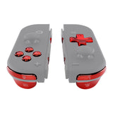 eXtremeRate Chrome Red D-pad ABXY Keys SR SL L R ZR ZL Trigger Buttons Springs, Replacement Full Set Buttons Fix Kits for NS Switch Joycon & OLED JoyCon (D-pad ONLY Fits for eXtremeRate Joycon D-pad Shell)-BZD403