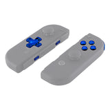 eXtremeRate Chrome Blue D-pad ABXY Keys SR SL L R ZR ZL Trigger Buttons Springs, Replacement Full Set Buttons Fix Kits for NS Switch Joycon & OLED JoyCon (D-pad ONLY Fits for eXtremeRate Joycon D-pad Shell)-BZD404