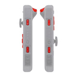 eXtremeRate Transparent Clear Red D-pad ABXY Keys SR SL L R ZR ZL Trigger Buttons Springs, Replacement Full Set Buttons Fix Kits for NS Switch Joycon & OLED JoyCon (D-pad ONLY Fits for eXtremeRate Joycon D-pad Shell) - BZM502