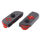 eXtremeRate Transparent Clear Red D-pad ABXY Keys SR SL L R ZR ZL Trigger Buttons Springs, Replacement Full Set Buttons Fix Kits for NS Switch Joycon & OLED JoyCon (D-pad ONLY Fits for eXtremeRate Joycon D-pad Shell) - BZM502