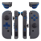eXtremeRate Transparent Clear Blue D-pad ABXY Keys SR SL L R ZR ZL Trigger Buttons Springs, Replacement Full Set Buttons Fix Kits for NS Switch Joycon & OLED JoyCon (D-pad ONLY Fits for eXtremeRate Joycon D-pad Shell) - BZM504