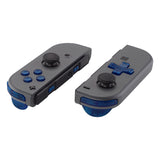 eXtremeRate Transparent Clear Blue D-pad ABXY Keys SR SL L R ZR ZL Trigger Buttons Springs, Replacement Full Set Buttons Fix Kits for NS Switch Joycon & OLED JoyCon (D-pad ONLY Fits for eXtremeRate Joycon D-pad Shell) - BZM504