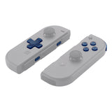 eXtremeRate Transparent Clear Blue D-pad ABXY Keys SR SL L R ZR ZL Trigger Buttons Springs, Replacement Full Set Buttons Fix Kits for NS Switch Joycon & OLED JoyCon (D-pad ONLY Fits for eXtremeRate Joycon D-pad Shell) - BZM504