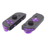 eXtremeRate Clear Atomic Purple D-pad ABXY Keys SR SL L R ZR ZL Trigger Buttons Springs, Replacement Full Set Buttons Fix Kits for NS Switch Joycon & OLED JoyCon (D-pad ONLY Fits for eXtremeRate Joycon D-pad Shell) - BZM505