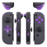eXtremeRate Clear Atomic Purple D-pad ABXY Keys SR SL L R ZR ZL Trigger Buttons Springs, Replacement Full Set Buttons Fix Kits for NS Switch Joycon & OLED JoyCon (D-pad ONLY Fits for eXtremeRate Joycon D-pad Shell) - BZM505