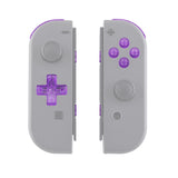eXtremeRate Clear Atomic Purple D-pad ABXY Keys SR SL L R ZR ZL Trigger Buttons Springs, Replacement Full Set Buttons Fix Kits for NS Switch Joycon & OLED JoyCon (D-pad ONLY Fits for eXtremeRate Joycon D-pad Shell) - BZM505
