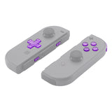 eXtremeRate Clear Atomic Purple D-pad ABXY Keys SR SL L R ZR ZL Trigger Buttons Springs, Replacement Full Set Buttons Fix Kits for NS Switch Joycon & OLED JoyCon (D-pad ONLY Fits for eXtremeRate Joycon D-pad Shell) - BZM505