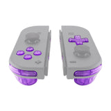 eXtremeRate Clear Atomic Purple D-pad ABXY Keys SR SL L R ZR ZL Trigger Buttons Springs, Replacement Full Set Buttons Fix Kits for NS Switch Joycon & OLED JoyCon (D-pad ONLY Fits for eXtremeRate Joycon D-pad Shell) - BZM505