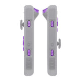 eXtremeRate Clear Atomic Purple D-pad ABXY Keys SR SL L R ZR ZL Trigger Buttons Springs, Replacement Full Set Buttons Fix Kits for NS Switch Joycon & OLED JoyCon (D-pad ONLY Fits for eXtremeRate Joycon D-pad Shell) - BZM505