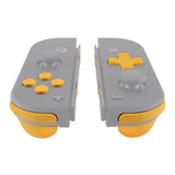 eXtremeRate Caution Yellow D-pad ABXY Keys SR SL L R ZR ZL Trigger Buttons Springs, Replacement Full Set Buttons Fix Kits for NS Switch Joycon & OLED JoyCon (D-pad ONLY Fits for eXtremeRate Joycon D-pad Shell) - BZP305