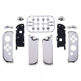 eXtremeRate Chrome Silver Handheld Controller Housing With Full Set Buttons DIY Replacement Shell Case for NS Switch JoyCon & OLED JoyCon - Console Shell NOT Included - CD402