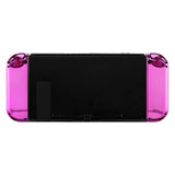 eXtremeRate Chrome Pink Glossy Joycon Handheld Controller Housing with Full Set Buttons, DIY Replacement Shell Case for NS Switch JoyCon & OLED JoyCon - Console Shell NOT Included - CD406