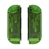 eXtremeRate Transparent Clear Green Joycon Handheld Controller Housing with Full Set Buttons, DIY Replacement Shell Case for NS Switch JoyCon & OLED JoyCon - Console Shell NOT Included - CM503