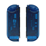 eXtremeRate Transparent Clear Blue Joycon Handheld Controller Housing with Full Set Buttons, DIY Replacement Shell Case for NS Switch JoyCon & OLED JoyCon - Console Shell NOT Included - CM504