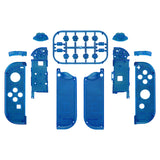 eXtremeRate Transparent Clear Blue Joycon Handheld Controller Housing with Full Set Buttons, DIY Replacement Shell Case for NS Switch JoyCon & OLED JoyCon - Console Shell NOT Included - CM504