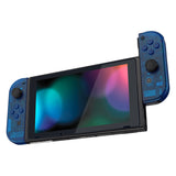 eXtremeRate Transparent Clear Blue Joycon Handheld Controller Housing with Full Set Buttons, DIY Replacement Shell Case for NS Switch JoyCon & OLED JoyCon - Console Shell NOT Included - CM504