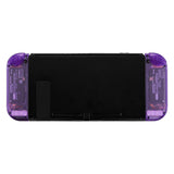 eXtremeRate Clear Atomic Purple Joycon Handheld Controller Housing with Full Set Buttons, DIY Replacement Shell Case for NS Switch JoyCon & OLED JoyCon - Console Shell NOT Included - CM505