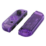 eXtremeRate Clear Atomic Purple Joycon Handheld Controller Housing with Full Set Buttons, DIY Replacement Shell Case for NS Switch JoyCon & OLED JoyCon - Console Shell NOT Included - CM505