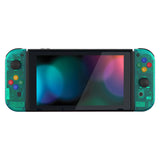 eXtremeRate Emerald Green Joycon Handheld Controller Housing with Full Set Buttons, DIY Replacement Shell Case for NS Switch JoyCon & OLED JoyCon - Joycon and Console NOT Included - CM508
