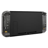 eXtremeRate Clear Black Joycon Handheld Controller Housing with Full Set Buttons, DIY Replacement Shell Case for NS Switch JoyCon & OLED JoyCon - Joycon and Console NOT Included - CM510