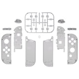 eXtremeRate Clear Black Joycon Handheld Controller Housing with Full Set Buttons, DIY Replacement Shell Case for NS Switch JoyCon & OLED JoyCon - Joycon and Console NOT Included - CM510