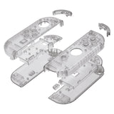 eXtremeRate Clear Black Joycon Handheld Controller Housing with Full Set Buttons, DIY Replacement Shell Case for NS Switch JoyCon & OLED JoyCon - Joycon and Console NOT Included - CM510