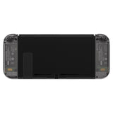 eXtremeRate Clear Black Joycon Handheld Controller Housing with Full Set Buttons, DIY Replacement Shell Case for NS Switch JoyCon & OLED JoyCon - Joycon and Console NOT Included - CM510