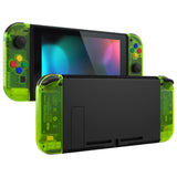 eXtremeRate Clear Lime Green Joycon Handheld Controller Housing with Full Set Buttons, DIY Replacement Shell Case for NS Switch JoyCon & OLED JoyCon - Joycon and Console NOT Included - CM511
