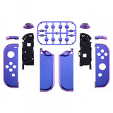 eXtremeRate Chameleon Purple Blue Handheld Controller Housing With Full Set Buttons DIY Replacement Shell Case for NS Switch JoyCon & OLED JoyCon - Console Shell NOT Included - CP301