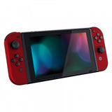 eXtremeRate Soft Touch Grip Red Handheld Controller Housing With Full Set Buttons DIY Replacement Shell Case for NS Switch JoyCon & OLED JoyCon - Console Shell NOT Included - CP302