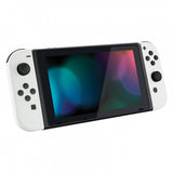 eXtremeRate Soft Touch Grip White Handheld Controller Housing With Full Set Buttons DIY Replacement Shell Case for NS Switch JoyCon & OLED JoyCon - Console Shell NOT Included - CP303
